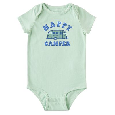 Infant Groovy Happy Camper Short Sleeve Onesie