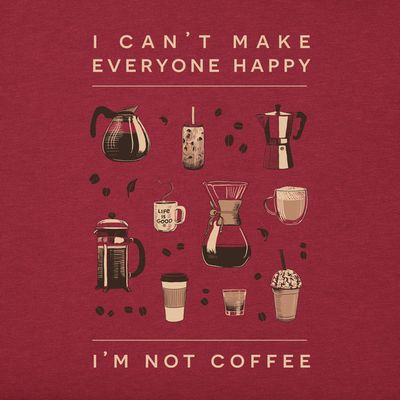 Life is Good Men's Happy Coffee Short Sleeve Tee Shirt