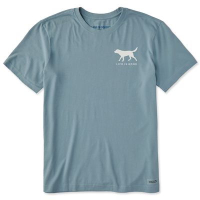 Men&#39;s Dog Walking Short Sleeve Crusher Tee Shirt