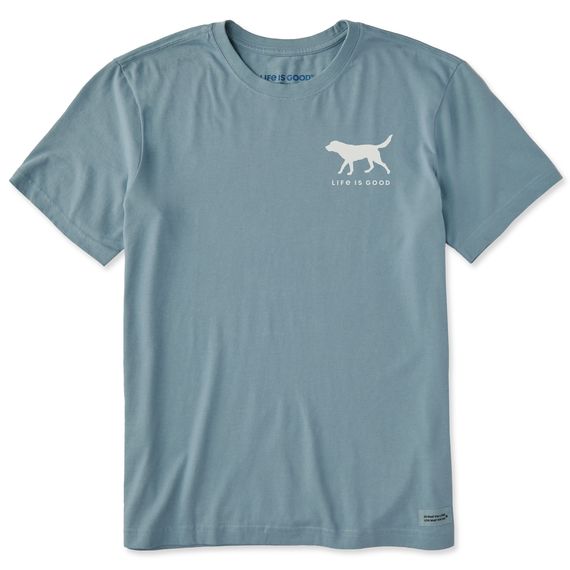 Men&#39;s Dog Walking Short Sleeve Crusher Tee Shirt