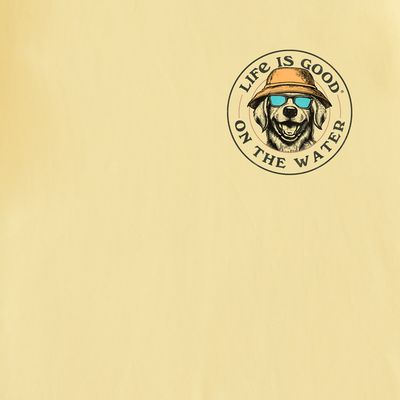 Men&#39;s Fineline On The Water Bucket Dog Short Sleeve Tee Shirt