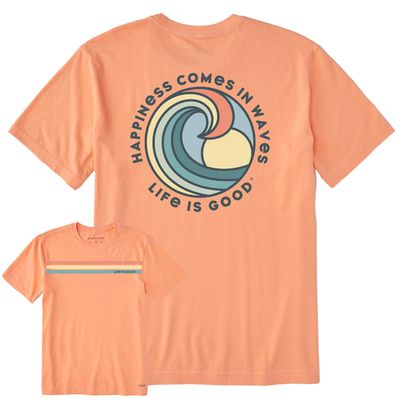 Men&#39;s Happiness Come In Waves Spectrum SS Tee