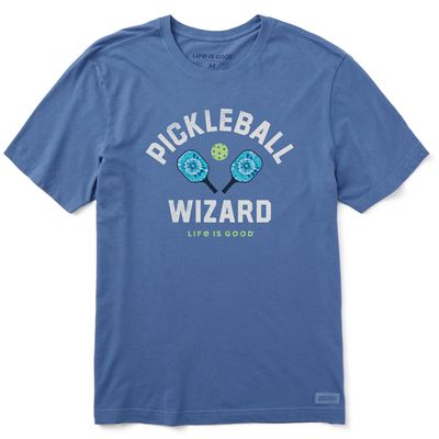 Men&#39;s Tie Dye Pickleball Wizard Short Sleeve Tee Shirt