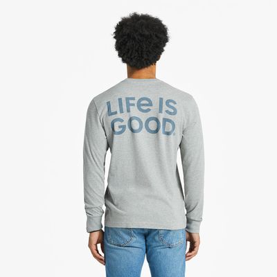 Men&#39;s LIG Wordmark Stack Long Sleeve Crusher Tee Shirt