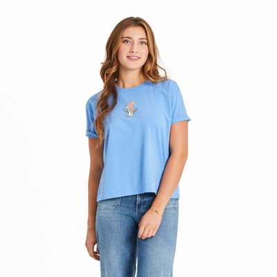 Women&#39;s Groovy Mushrooms &amp; Snail Short Sleeve Shirt