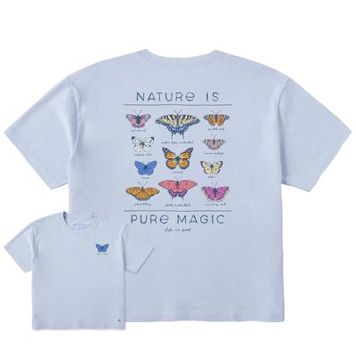 Women&#39;s Relaxed Pure Magic Butterflies Short Sleeve Tee Shirt
