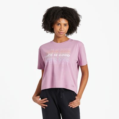 Women&#39;s LIG Stack Rainbow Boxy SS Tee