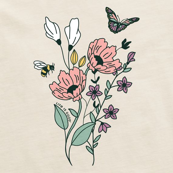 Life is Good Women's Wildflowers Bouquet Crusher Tank Top