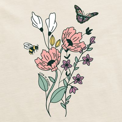 Life is Good Women's Wildflowers Bouquet Crusher Tank Top