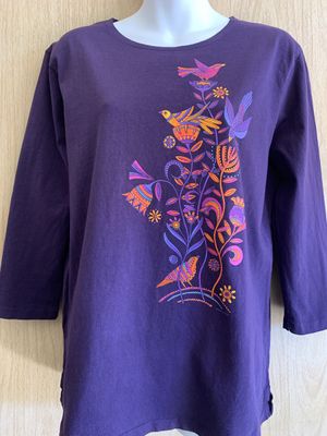 Sabaku Women&#39;s 3/4 Sleeve Top, Afternoon Tea