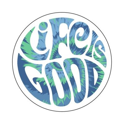 Groovy Tie Dye Lig 4" Circle Sticker