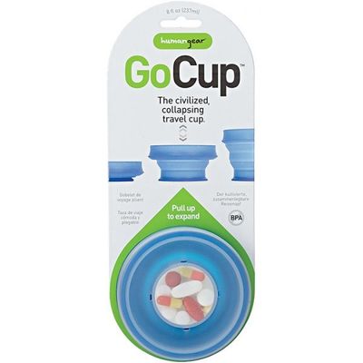 Go Cup Collapsible Cup, 8 Oz Blue