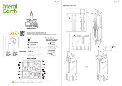 Metal Earth Empire State Building Model