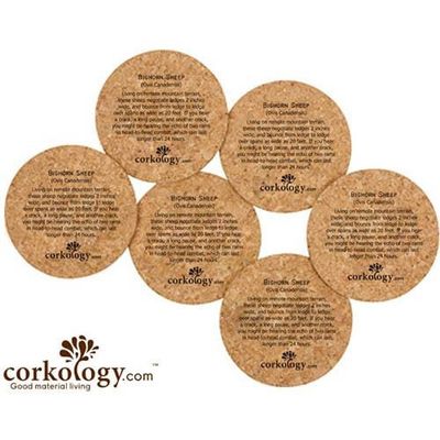 Corkology Cork Coaster Set - Bighorn Sheep