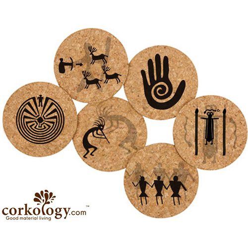 Cork Coaster Set - Petroglyphs