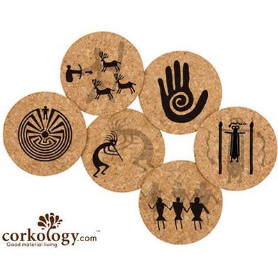 Cork Coaster Set - Petroglyphs