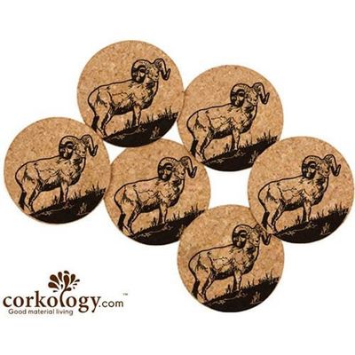 Cork Coaster Set - Bighorn Sheep