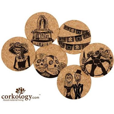 Cork Coaster Set - Day Of The Dead