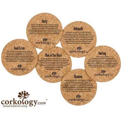 Corkology Cork Coaster Set - Petroglyphs