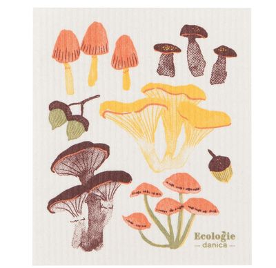 Swedish Dishcloth - Field Mushrooms