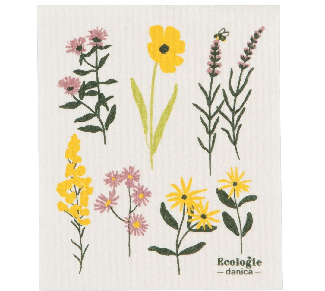 Swedish Dishcloth - Bees &amp; Blooms
