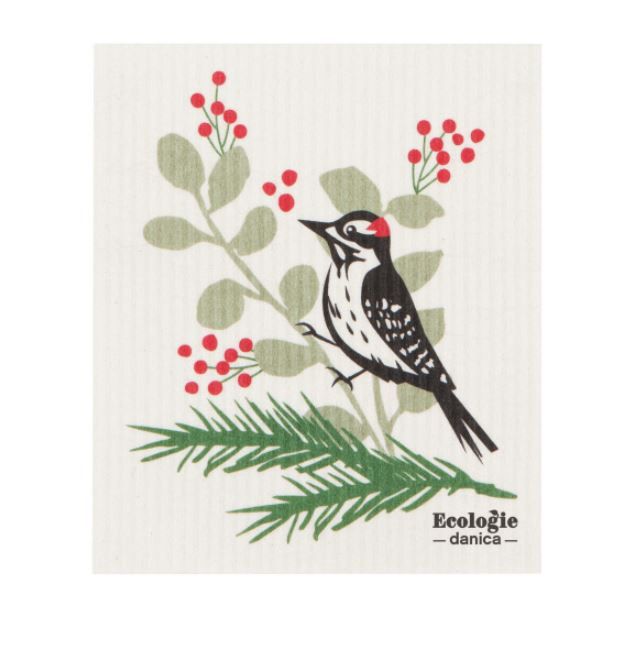 Swedish Dishcloth - Forest Woodpecker