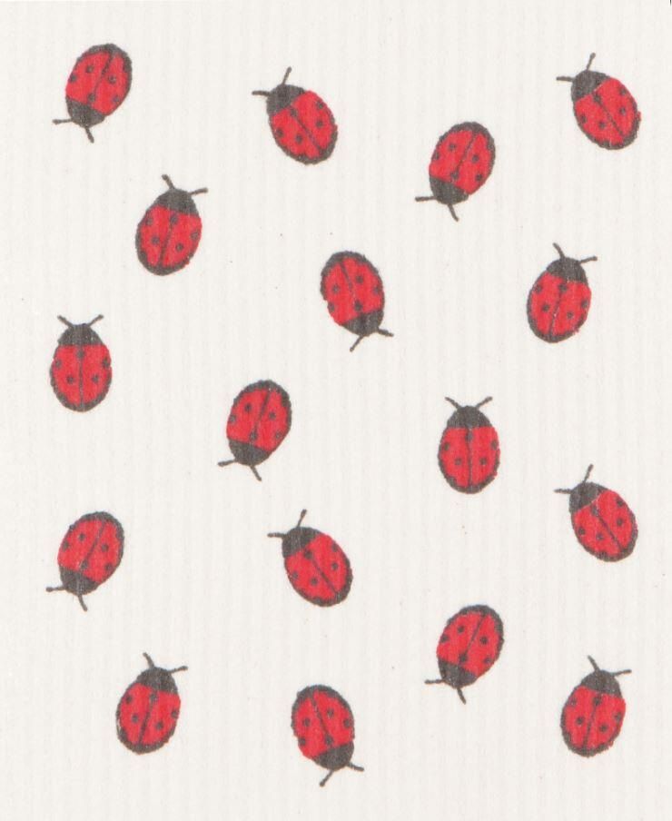 Swedish Dishcloth - Fly Ladybug