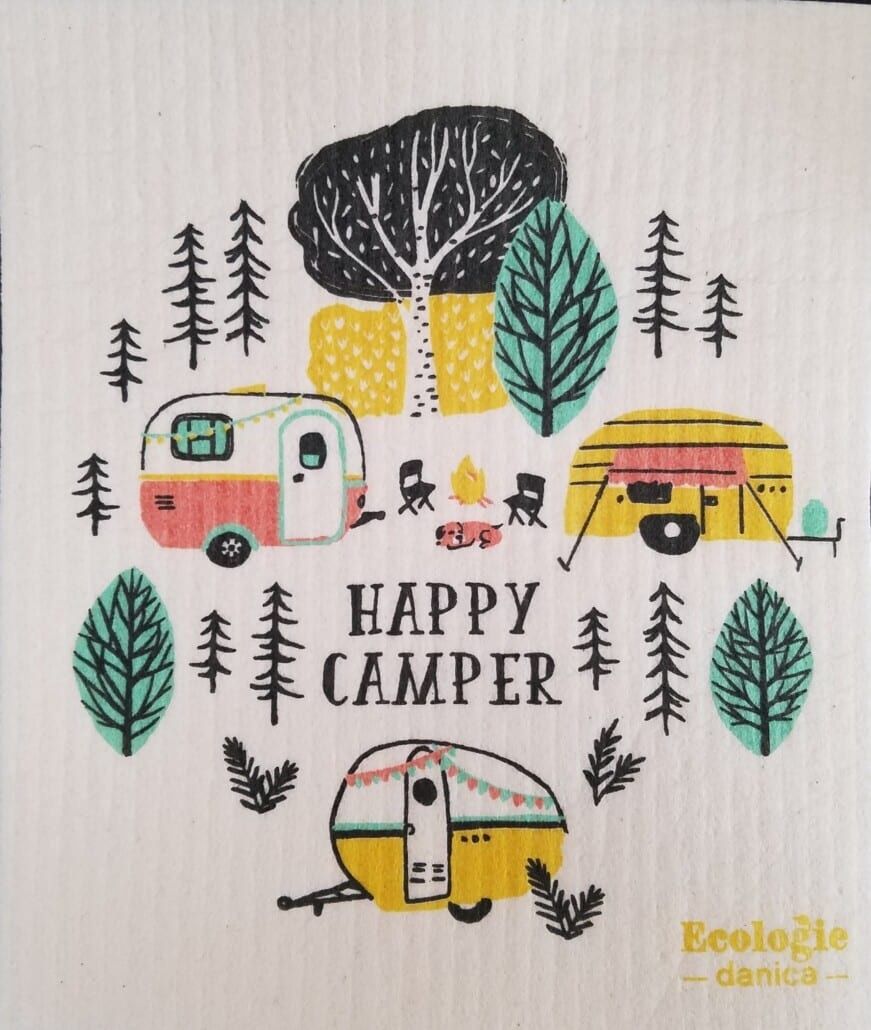 Swedish Dishcloth - Happy Camper
