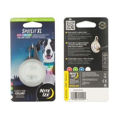 Spotlit XL Rechargeable LED Collar Light - Disc-O Select
