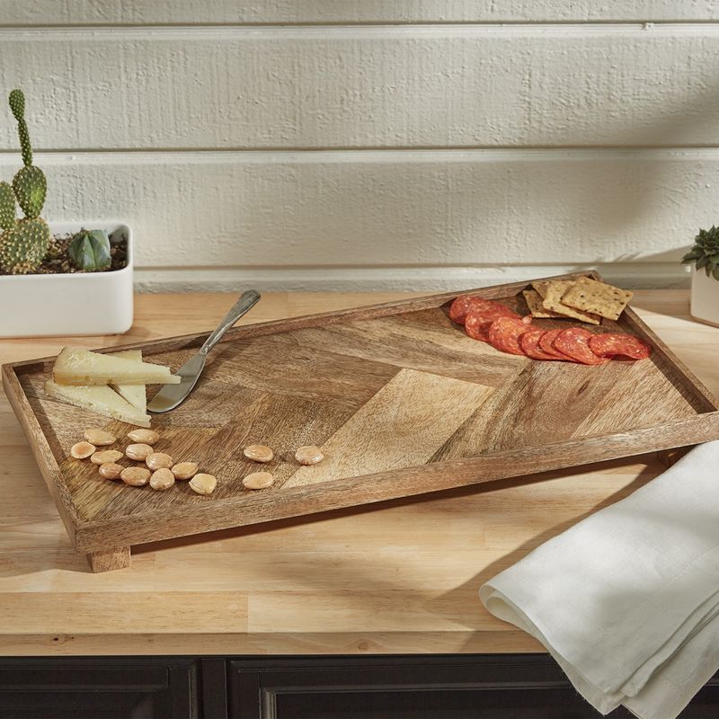 Serving Board Herringbone Wood