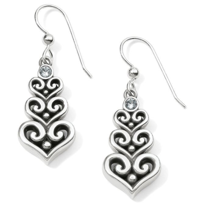 Alcazar Heart Trio French Wire Earrings