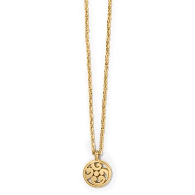 Contempo Medallion Petite Necklace - Gold