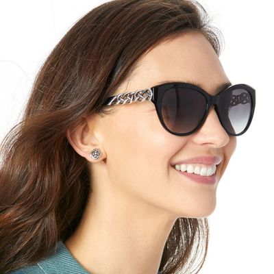 Brighton Interlok Braid Sunglasses - Black