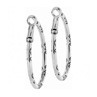 Brighton Oval Hoop Charm Earrings