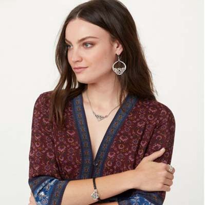 Brighton Interlok V Heart Necklace