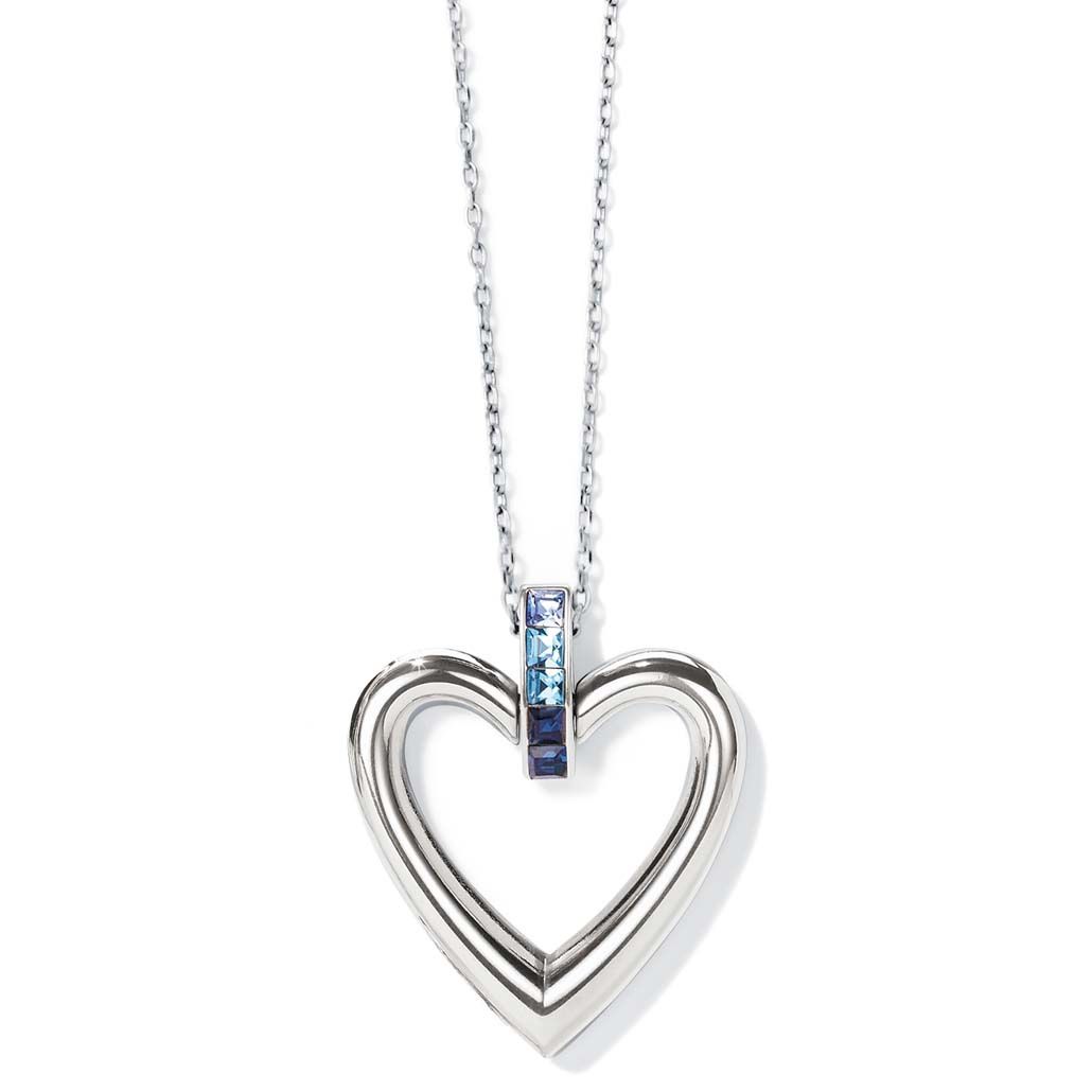 Spectrum Open Heart Necklace - Blue