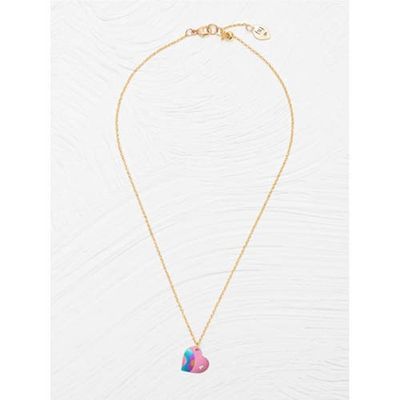 Rainbow Heart Necklace for Kids