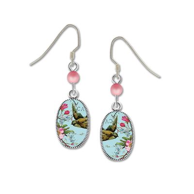 Oval Bird w/Rose-LT