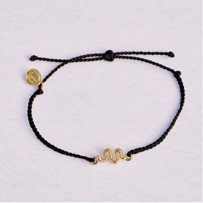 Puravida Charm Bracelet, Snake Gold