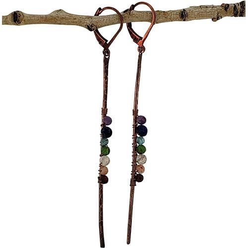 Chakra Hand-Forged Copper Earrings