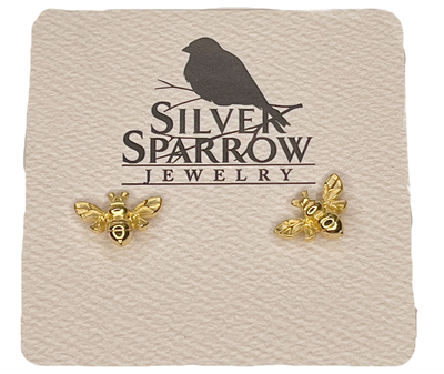 Save the Bees, Gold Studs Earrings