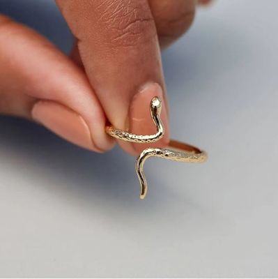 Puravida Ring, Snake Gold