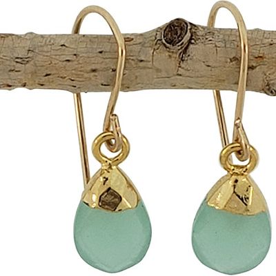 Blue Chalcedony Drop Earrings
