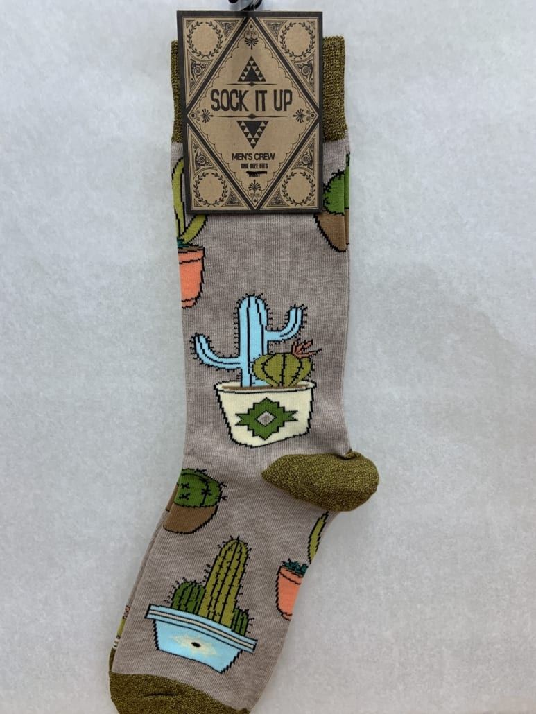 Men&#39;s Crew Socks, Cactus Hugs