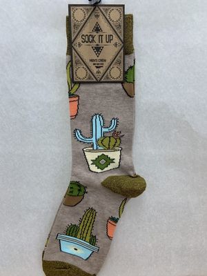 Men&#39;s Crew Socks, Cactus Hugs