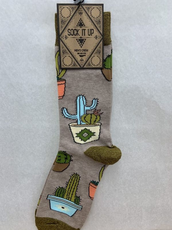 Men&#39;s Crew Socks, Cactus Hugs