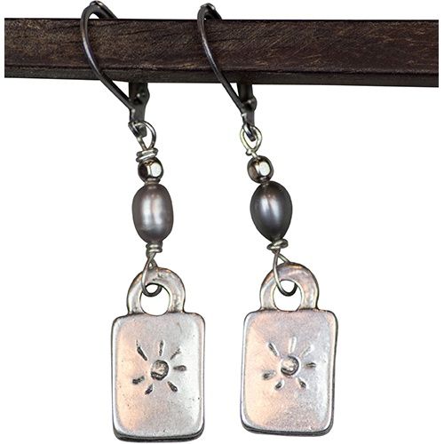 Silver Suns Earrings