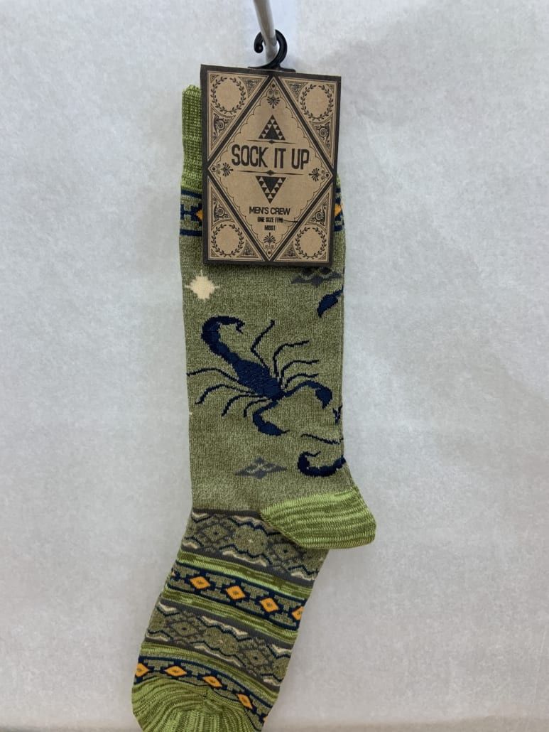 Men&#39;s Crew Socks, Scorpion Bite