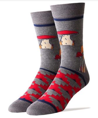 Men&#39;s Crew Socks, Shrooms (d)