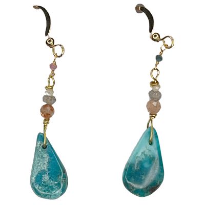 Turquoise With Multi Stone Earrings
